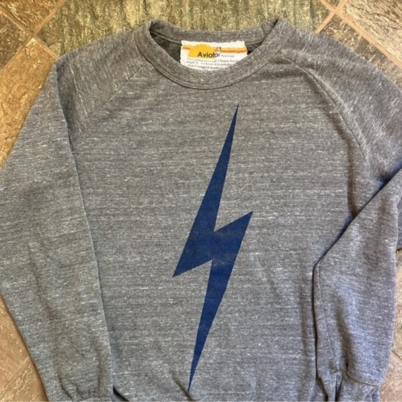 Like NEW Aviator Nation Bolt Sweatshirt Size XS - Picture 2 of 4
